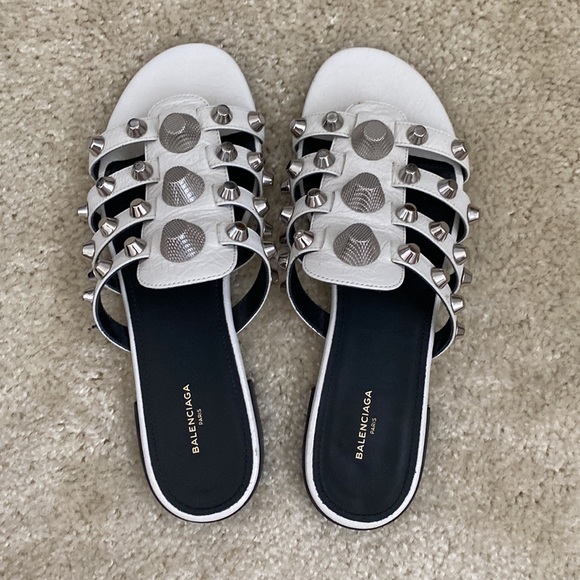 Balenciaga studded gladiator slides sandals size 37 - Picture 4 of 8